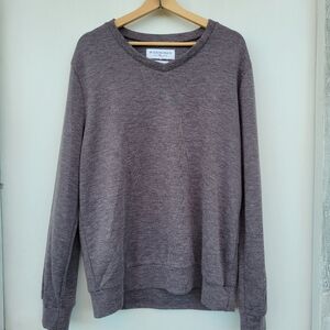 Mizzen+Main trim fit V-neck sweater grey size XL